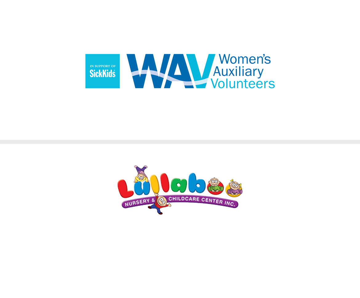 The Women&#39;s Auxiliary Volunteers (WAV) and Lullaboo Nursery &amp; Childcare Center Logos 